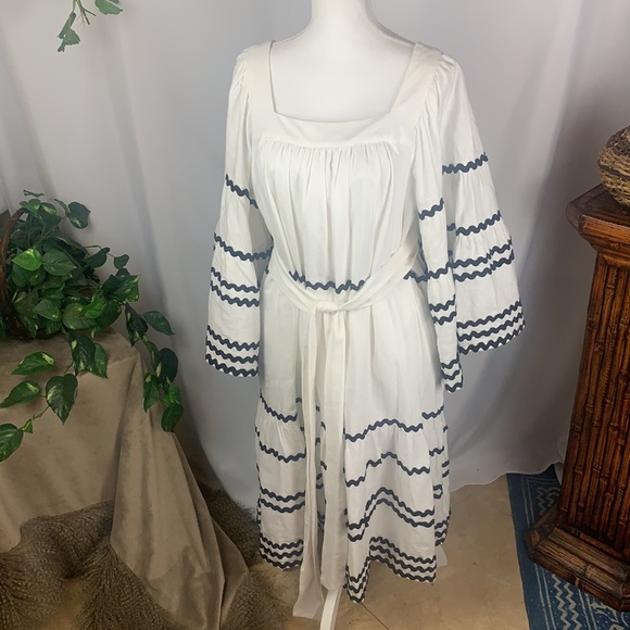Lisa Marie Fernandez for Target Ric Rac Flare Sleeve Black and White Dress - Picture 2 of 16